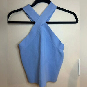 Halter Knit Cross Neck Top Blouse Forever 21
